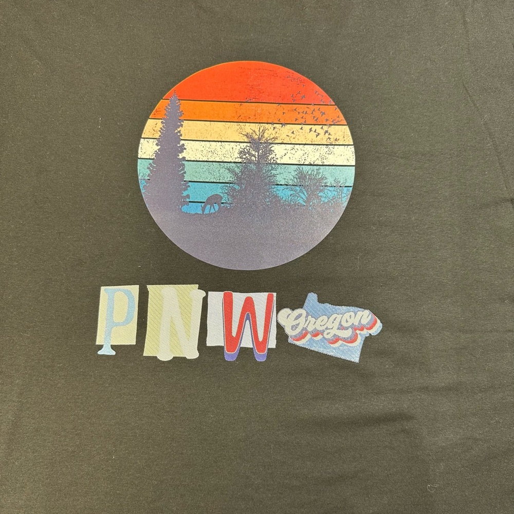 Custom Graphics! The shirts are heather gray @ sm, med, lg, xl, xxl crew neck.